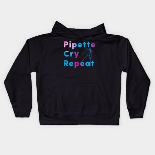 PCR Pipette Cry Repeat Kids Hoodie